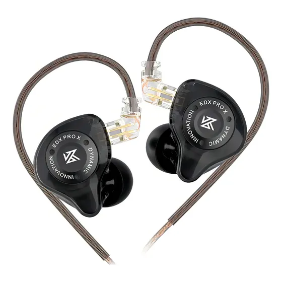 Fone De Ouvido Retorno Kz Edx Pro X Preto Sem Microfone