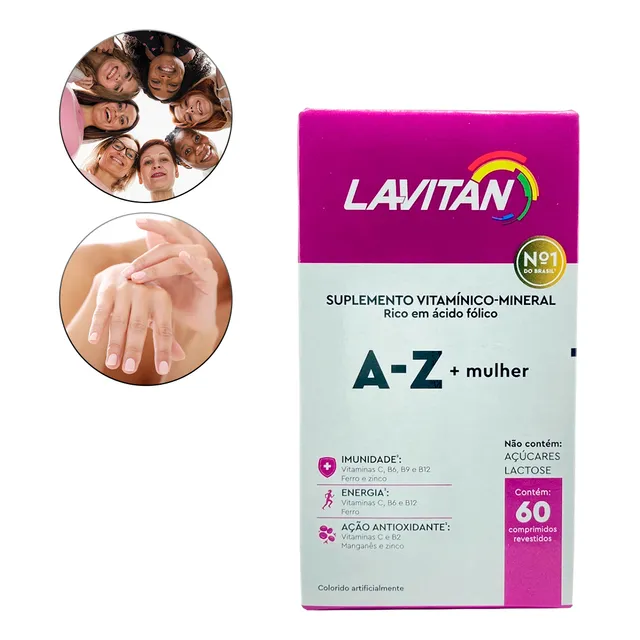 Lavitan Mulher Suplemento Vitamínico Para Mulheres 60comp.