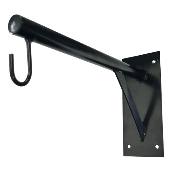Soporte Metálico P/ Bolsa Boxeo Gancho Para Pared Reforzado Color Negro