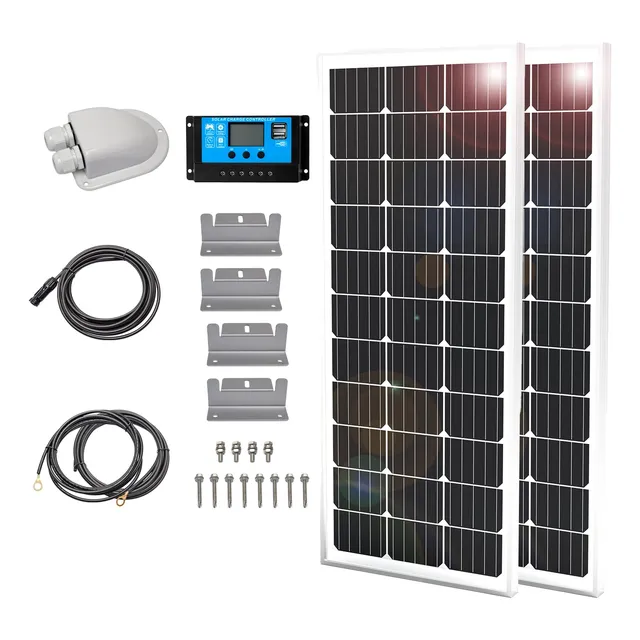 Flexsolar Kit Panel Controlador Carga Pwm Cargador Portatil