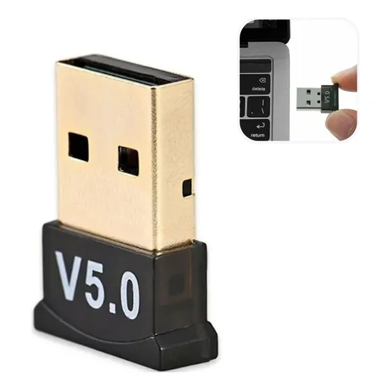 Adaptador Usb Receptor Bluetooth 5.0 Conectar Caixa Som Pc