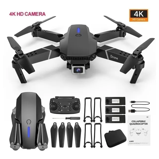 Mini Drones Con Cámara 4k Baratos E525/e88 Pro +3 Batería
