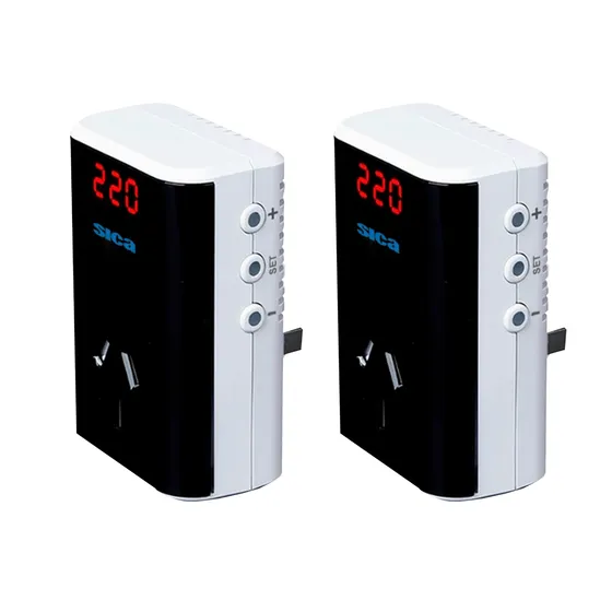 Protector De Tensión Digital Sica De Enchufar 10a Pack X 2u