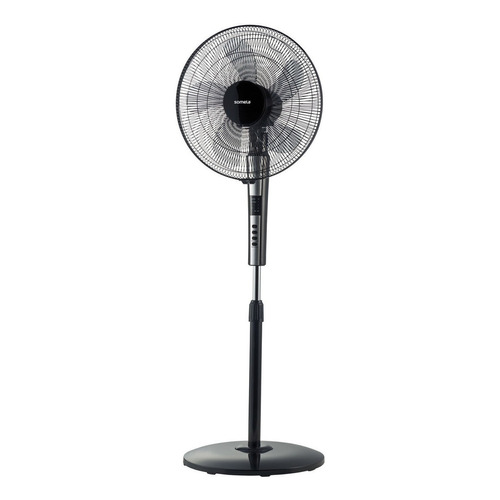 Ventilador de mesa/de pie Somela Wind Breeze 2 en 1 negro con 5 aspas color  gris, 16" de diámetro 220 V