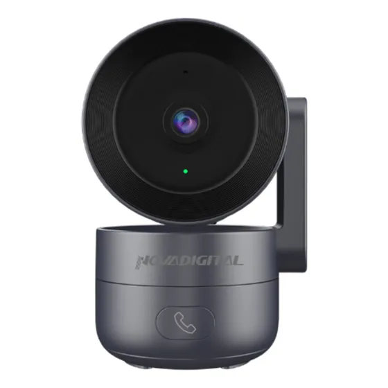 Câmera De Segurança Wifi Inteligente Novadigital Cs-call Botão Chamada Onvif Tuya Smart Life Alexa Google 110V 220V Bivolt Cinza