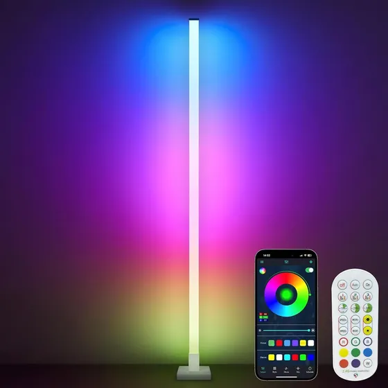 Lámpara Led De Pie Rgb De Esquina Millones De Colores Nueva
