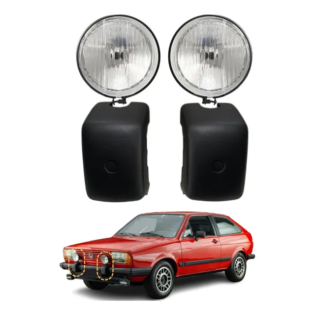 Kit Farol De Milha E Batente Para-choque Gol Gt Até 86