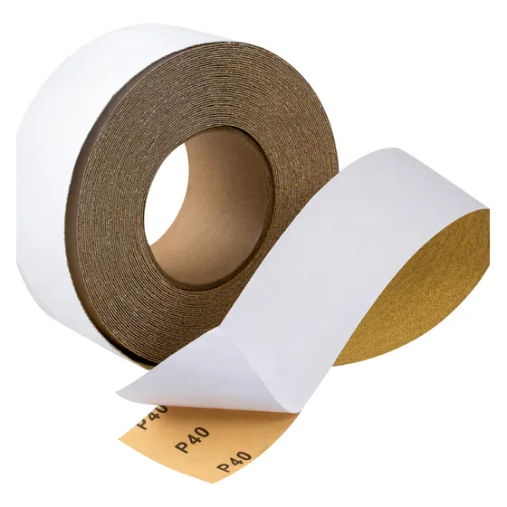 Papel De Lija Autoadhesivo Grano 40 7 Cm X 18 M Para Carpint