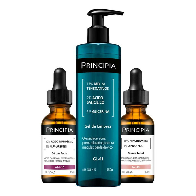 Principia Kit Anti-acne Trio Gl-01 + Sérum Niacinamida + Sérum Mandélico Principia Kit Anti-acne Trio Gl-01 + Sérum Niacinamida + Sérum Mandélico