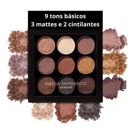 Paleta Maquiagem De Sombra Oceane Nádia Tambasco To Go Basic