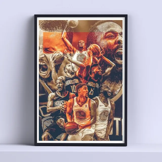Cuadro Decorativo Houston Rockets 30x40cm Con Vidrio