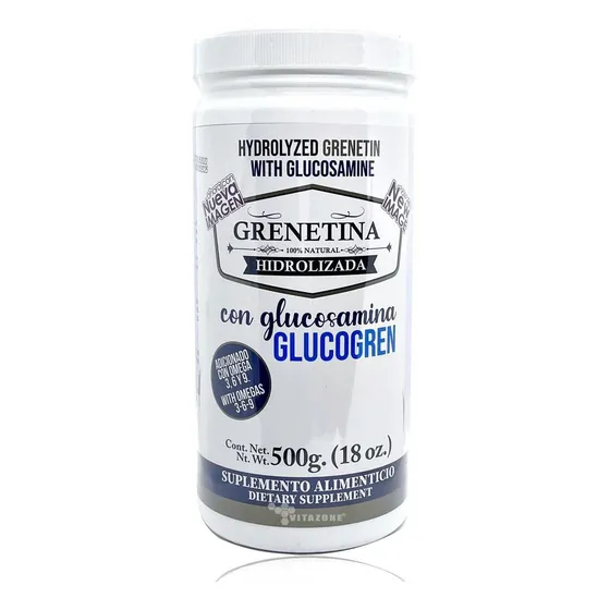Pretty Bee Grenetina Hidrolizada Con Glucosamina Y Omega 3,6 Y 9 - 500 Gr - Sin Sabor