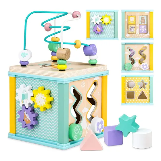 Cubo Con Laberinto Didáctico Estilo Montessori Para Bebé