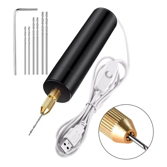 Mini Taladro Eléctrico Usb Para Resina Epoxi Joyas Llaveros