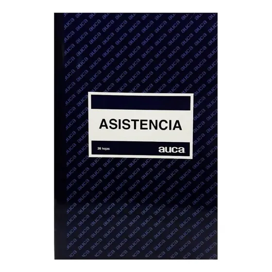 Libro Asistencia Auca 26 Hojas X2 Un