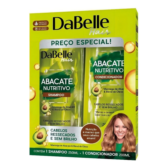 Dabelle Kit Duo Shampoo + Condicionador - Abacate Nutritivo Dabelle Kit Duo Shampoo + Condicionador - Abacate Nutritivo