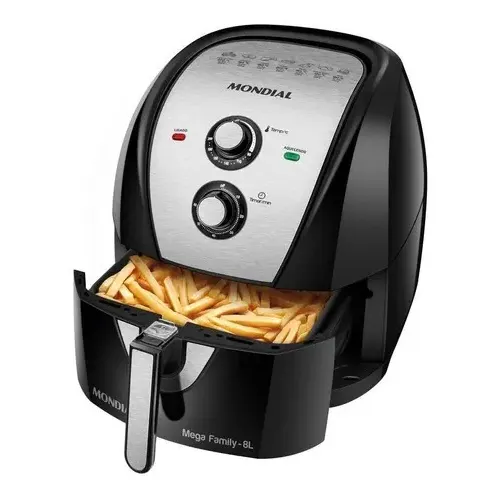 Fritadeira Air Fryer Mondial Mega Family 8l Afn-80-bi - Cor...