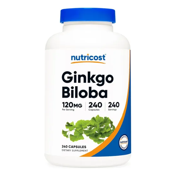 Nutricost Ginkgo Biloba 120 mg, 240 cápsulas importadas