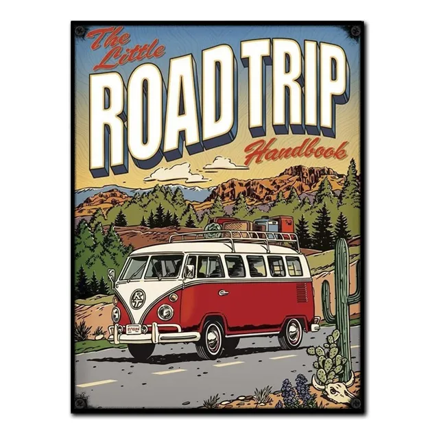#1173 - Cuadro Vintage 30 X 40 - Ruta Vw Quincho No Chapa