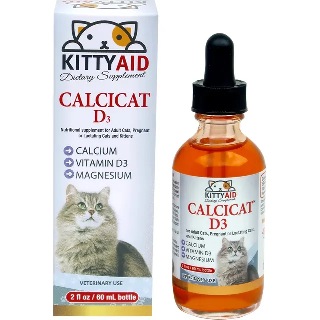 Suplemento De Calcio Y Vitamina D3 En Gotas Para Gatos