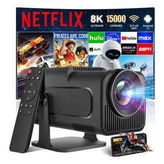 Proyector Hd 8k Android 11 Wifi Full 1080p 15000lm Projector Proyector Hd 8k Android 11 Wifi Full 1080p 15000lm Projector