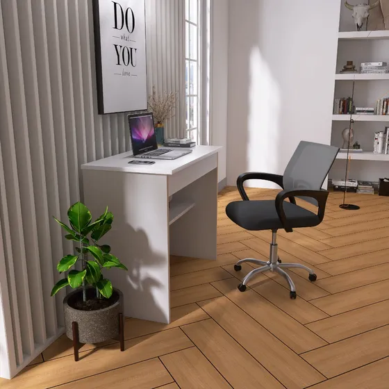 Mesa Industrial Quarto Crianca Com Cadeira P/ Escritorio