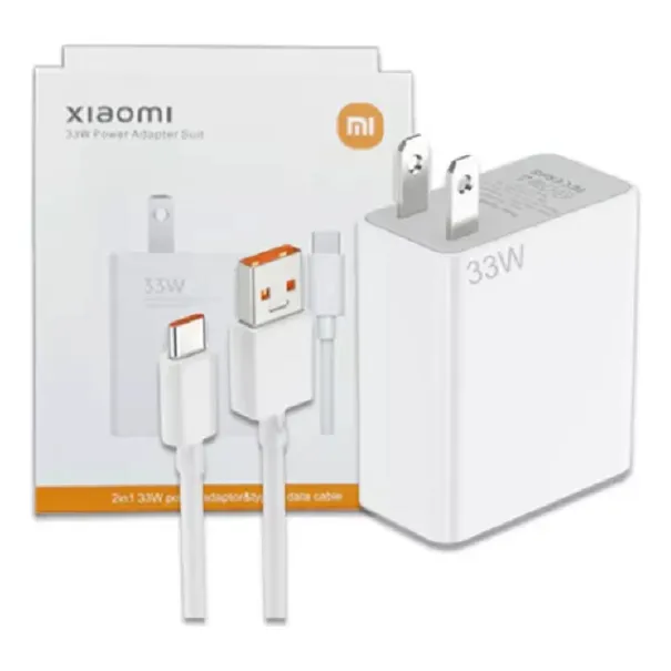 Cargador Xiaomi Tipo C Super Carga Rápida 33w Fast Charger