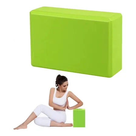 Ladrillo Yoga Bloque Espuma Alta Densidad Yoga Funcional Fit Ladrillos Goma Eva Antideslizante Bloques De Yoga Antibacteriana Ejercicios Fitness Bloque Ladrillo Color Verde Hauki