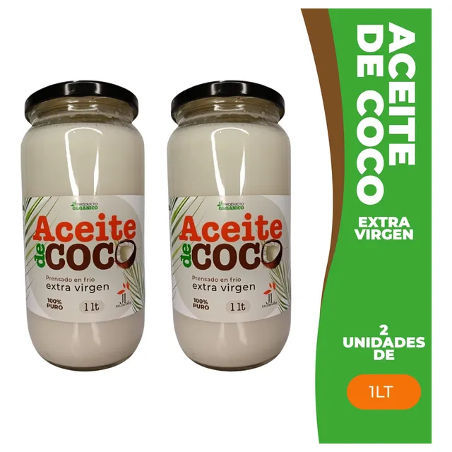 Aceite De Coco Órganico Extra Virgen 2x1 L Palomanes Sintacc