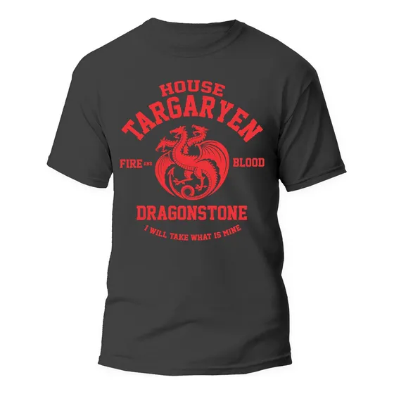Remera Game Of Thrones Targaryen Negra
