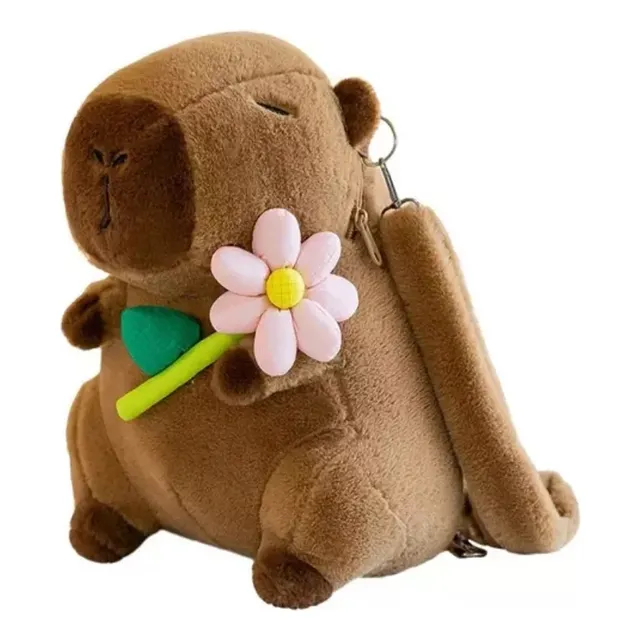 Divertida Linda Mochila De Peluche De Capibara 35 Cm