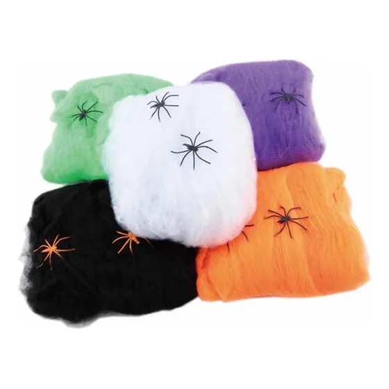 Telaraña Artificial Pack X12 Decoración Halloween Elástica