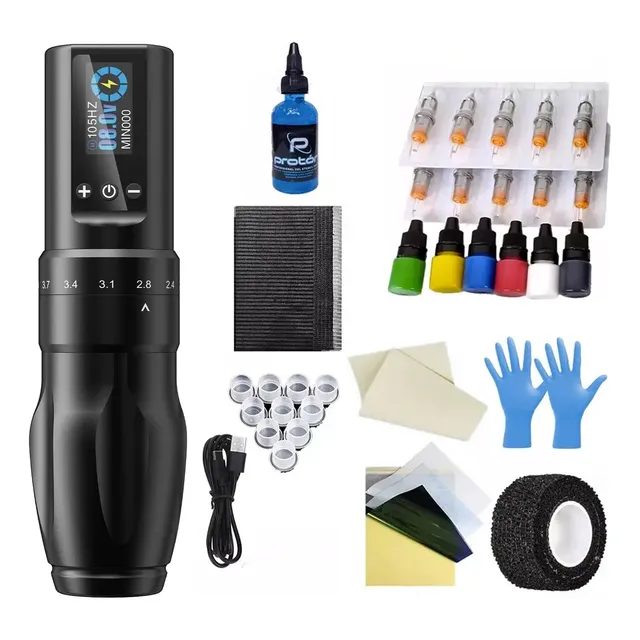 Maquina Tattoo Pen Ez Filter Inalámbrica Stroke Ajustable