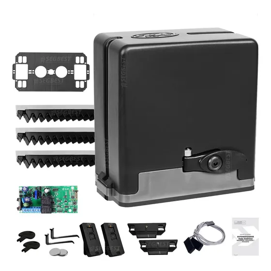 Kit Motor Portao Eletronico Ppa 1/4 400kg 2controles 2m 220v Frequência 60hz Tamanho Da Engrenagem Z14