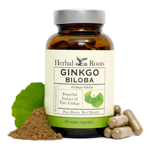Ginkgo Biloba Herbal Roots 60 Cápsulas Veganas
