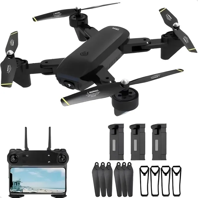 Minidron Con Cámara 4k Plegable,3 Baterías Una Hora De Vuelo