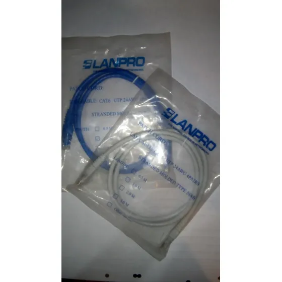 Patch Cord Lan Cat6 Utp 24awg 4 Pairs Lanpro 1 Mts. (3)