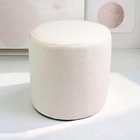 Puff Perse Banqueta Luxo Redondo 45cm Decorativo Reforçado