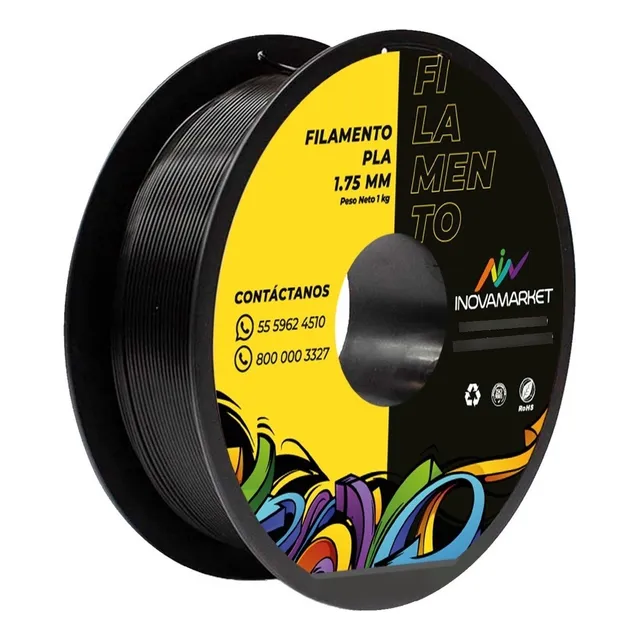 Filamento 3d Pla Createbot De 1.75mm Y 1kg Negro