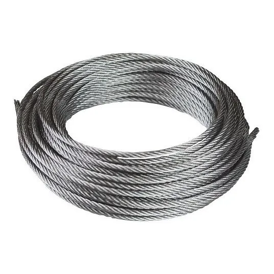 Guaya  De Alambre De Acero Galvanizado 7x7 3/16  (50 Mt)