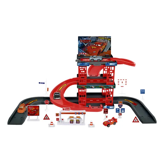 El Mundo Del Juguete Cars Parking Race 6a9 Color Rojo - 40 Piezas