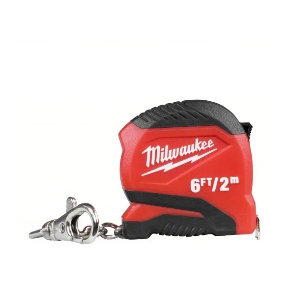 Mini Flexómetro De Llavero 2 Metros Milwaukee 48-22-1706f