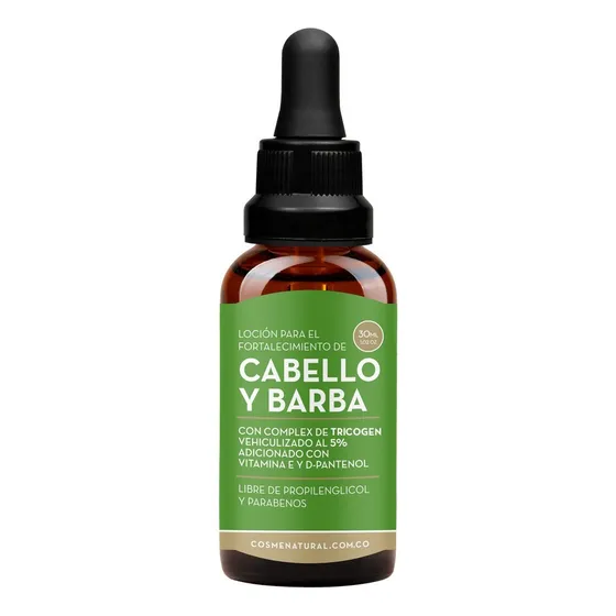 Tónico capilar crecimiento cabello y barba COSMENATURAL x 30 ml