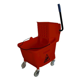 Cubeta De Carrito Con Exprimidor 20 Litros Color Amarillo Cubeta De Carrito Con Exprimidor 20 Litros Color Amarillo