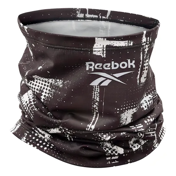 Cuello Térmico Running Gris Con Blanco Reebok Color Negro Diseño De La Tela Estampado Talle Talle Único