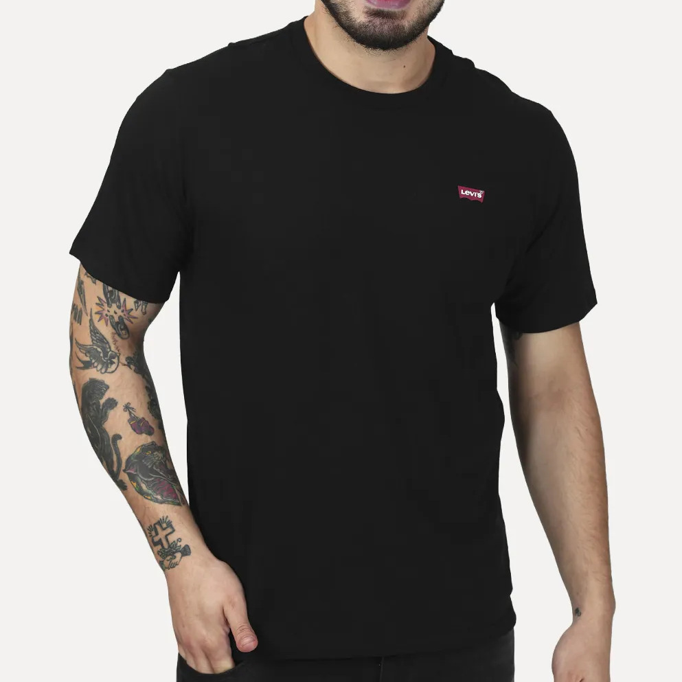 Camiseta Levis Standard Classic Printed Housemark Preta Preta S/p Camiseta Levis Standard Classic Printed Housemark Preta Preta S/p