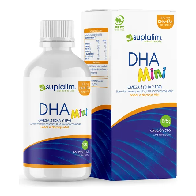 Jarabe Dha Mini  Omega 3 Para Desarrollo Cerebral Infantil