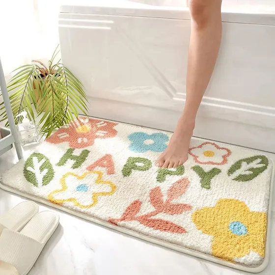 Alfombra Baño Super Absorbente Absorcion Agua Secado Rapido