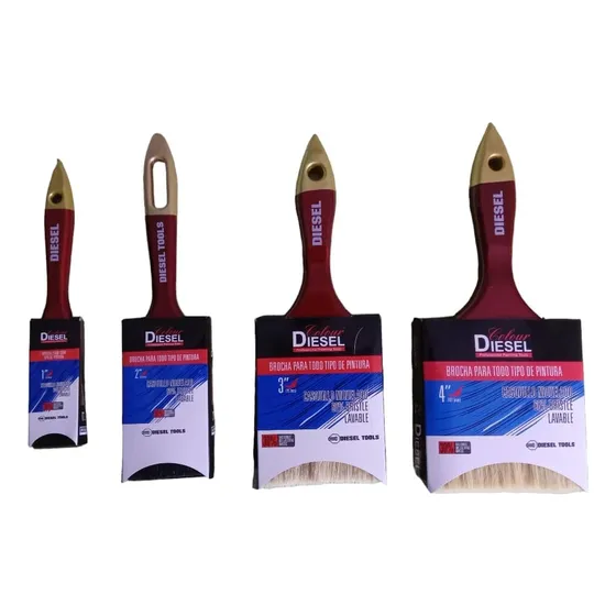 Set De Brochas Para Pintar 1,2,3, Y 4 Pulgadas.  Pintura