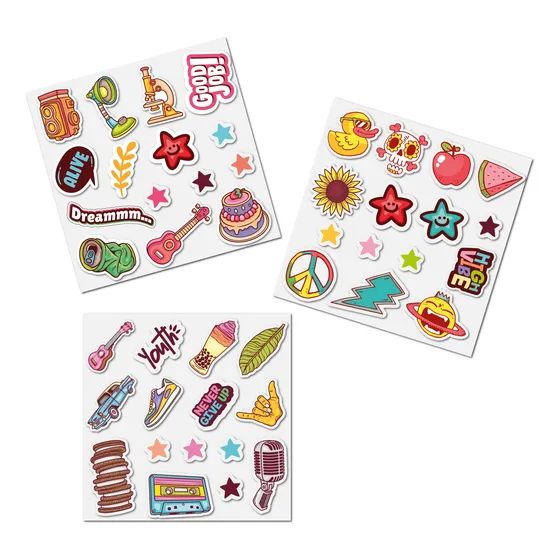 Planchas Stickers Resistente Todo Pop Termo Fundas Agenda 